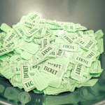 A pile of tickets to indicate lots of bookings through Book My Class